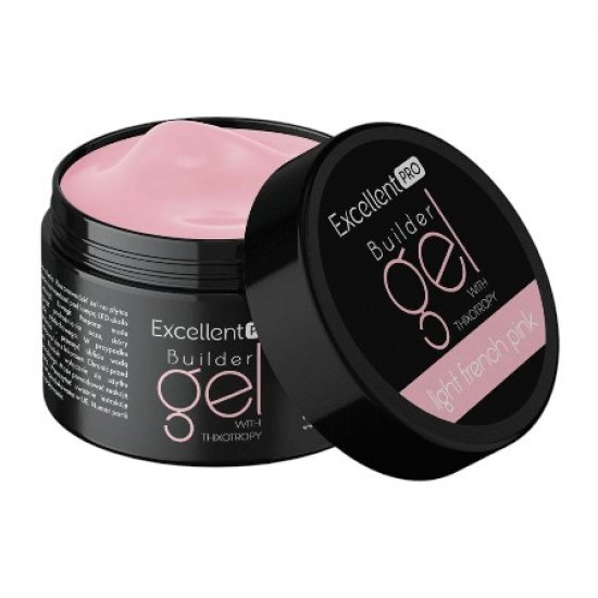 Builder Gel Excellent Pro - Met Thixotropy 50g - Kleur: Light French Pink Builder Gel Excellent Pro - Met Thixotropy 50g - Kleur: Light French Pink